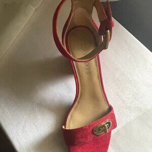 Talbot's Red Suede Sandals